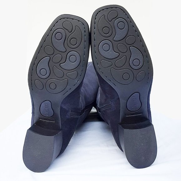 BORN Avala Knee High Blue Suede Boots - Size 10 - Picture 10 of 12